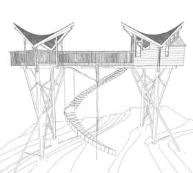 Architectural Tree House Design Sketch